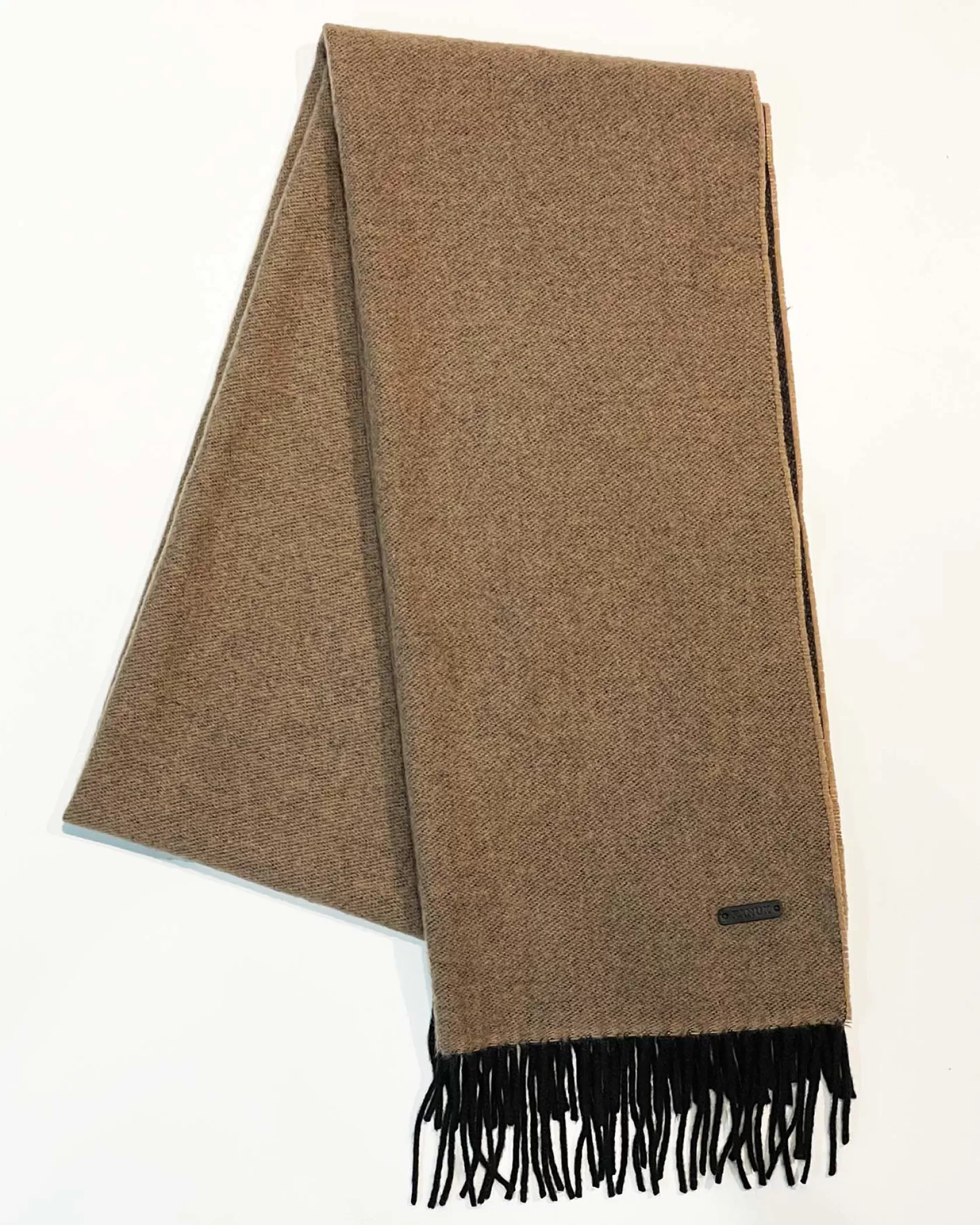 Namsen Cashmere Scarf - Black/Camel>Kanuk New