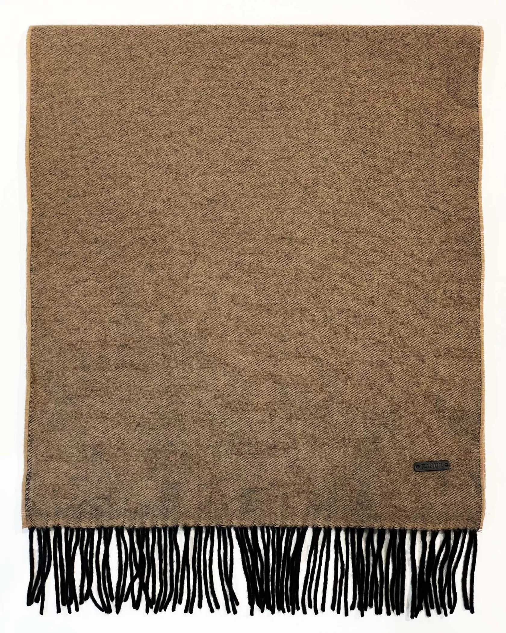 Namsen Cashmere Scarf - Black/Camel>Kanuk New